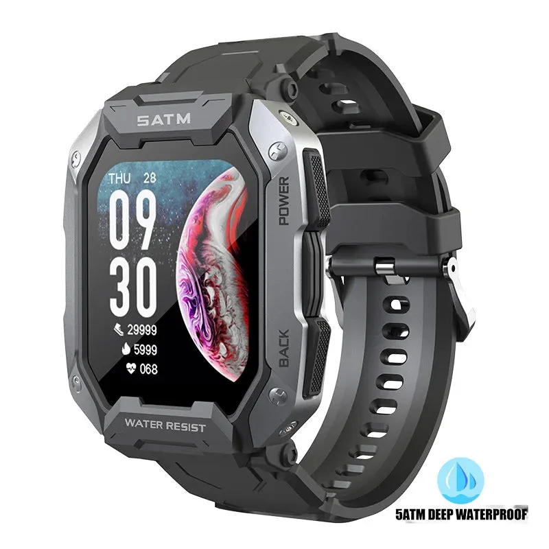 Men's Swim Sport Smartwatch - 50m Depth IP68 Waterproof