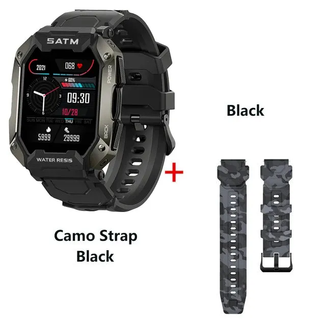 Men's Swim Sport Smartwatch - 50m Depth IP68 Waterproof