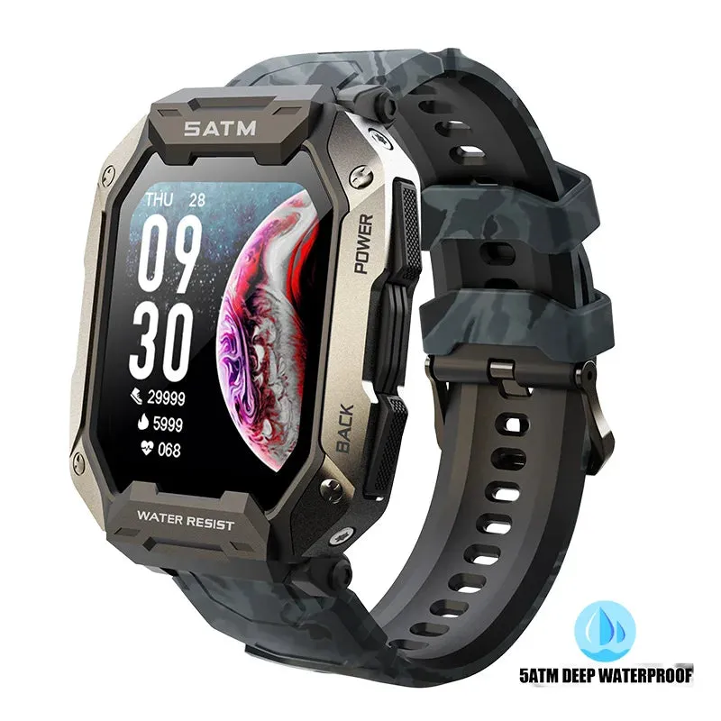 Men's Swim Sport Smartwatch - 50m Depth IP68 Waterproof