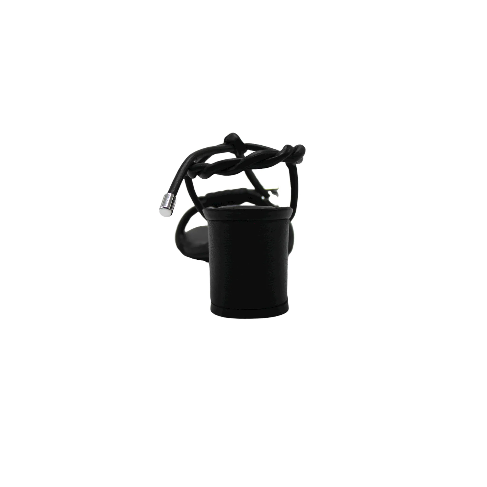 Mestico Black Block Heeled Sandals