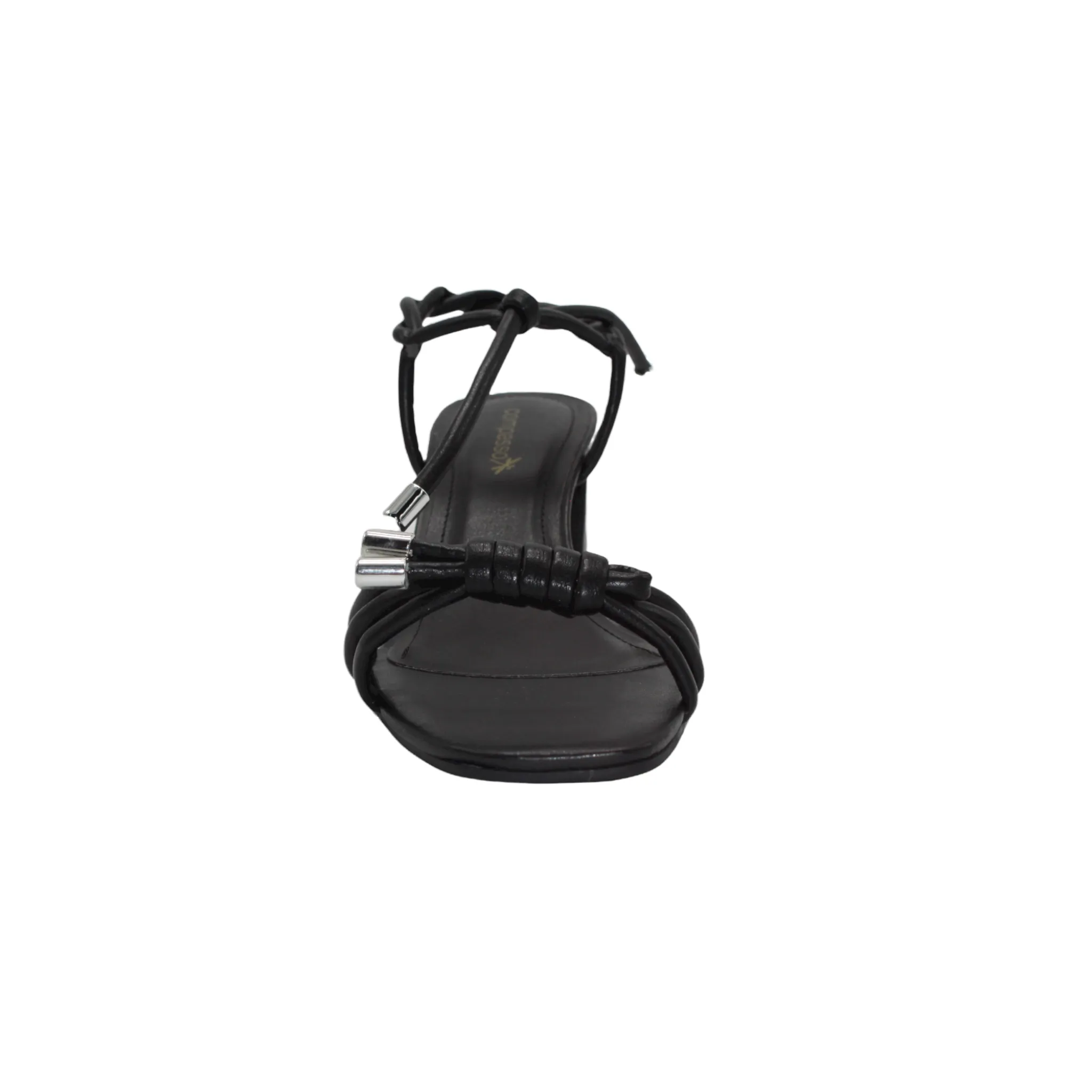 Mestico Black Block Heeled Sandals
