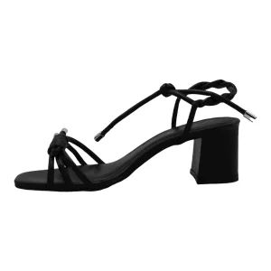 Mestico Black Block Heeled Sandals