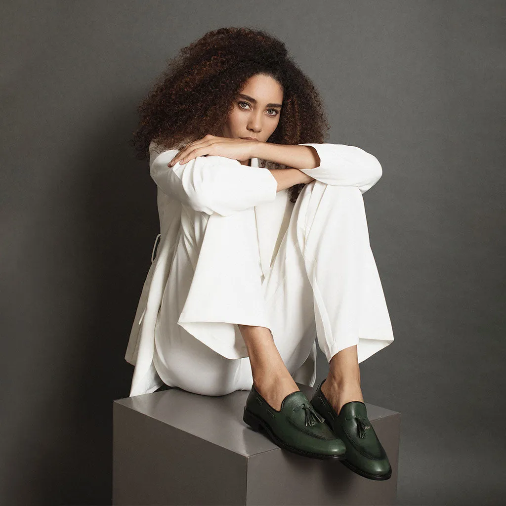 MOD. 3025 | Tassel Loafer Floreta Verde | Dama