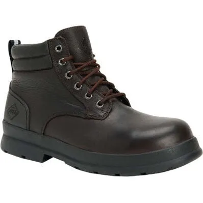 Muck Men's Chore Farm Leather Waterproof Comp Toe Work Boot - Black - CLLC-900