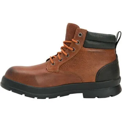 Muck Men's Chore Farm Leather Waterproof Lace Up Work Boot - Brown - CLLP-901