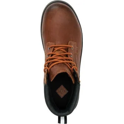 Muck Men's Chore Farm Leather Waterproof Lace Up Work Boot - Brown - CLLP-901