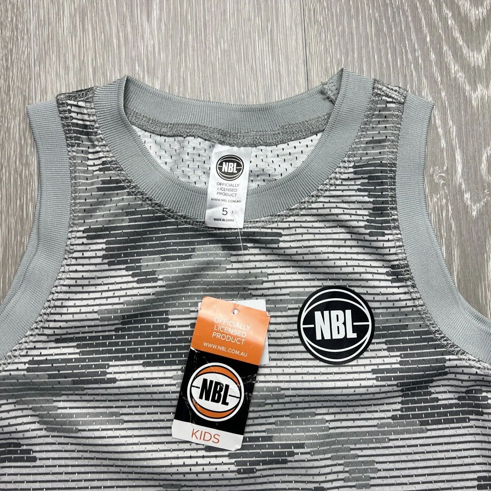 NBL Kids Basketball Jersey Size 5 Years (New)