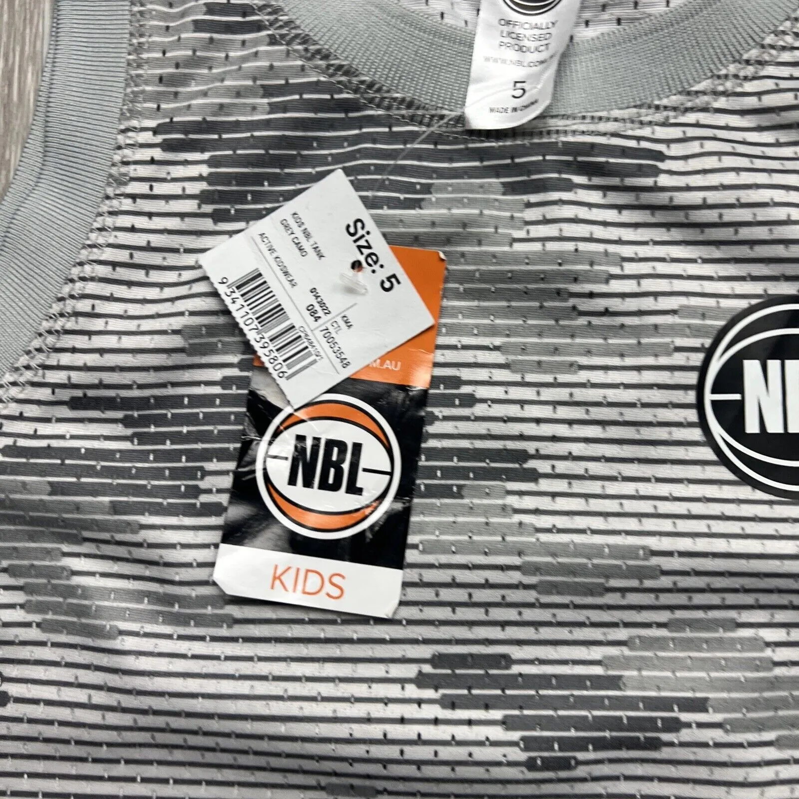 NBL Kids Basketball Jersey Size 5 Years (New)
