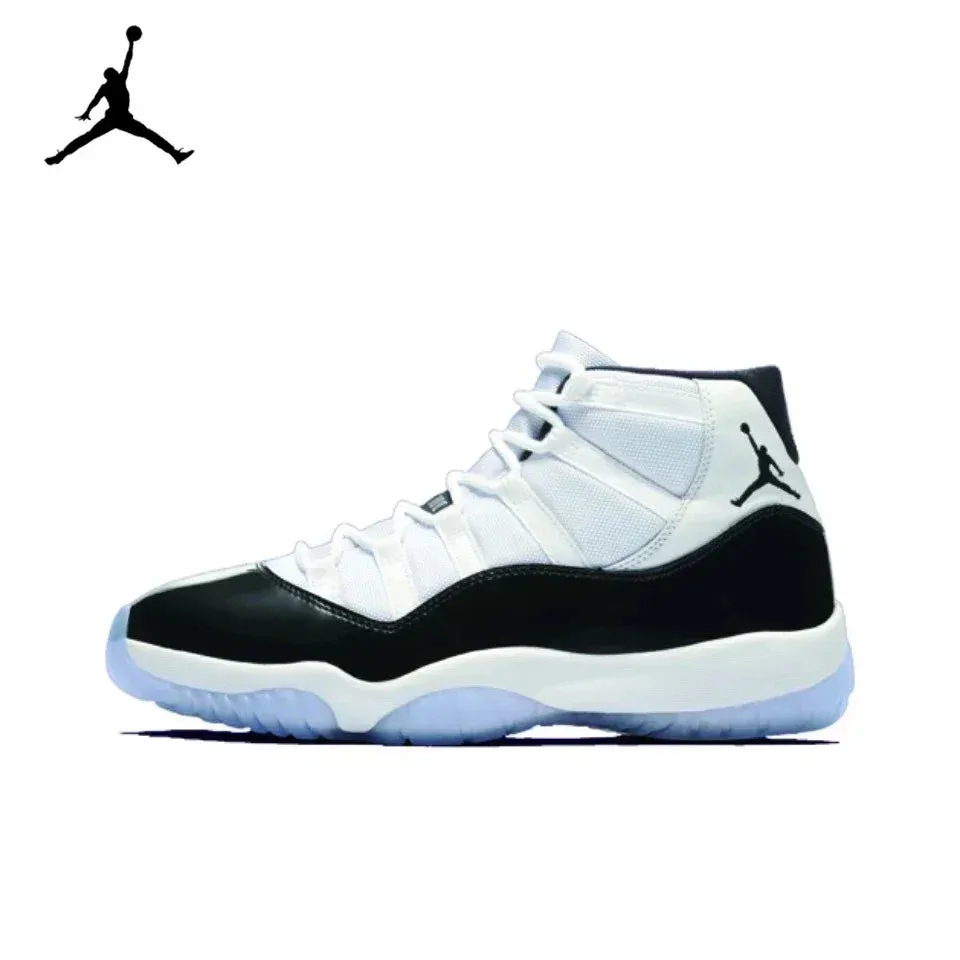 Nike Air Jordan 11 Concord Retro Classic Men Outdoor Basketball Shoes AJ11 Black White Casual Sneakers 378037-100