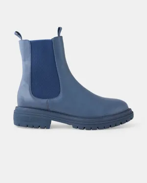 Oak Leather Boot - Denim