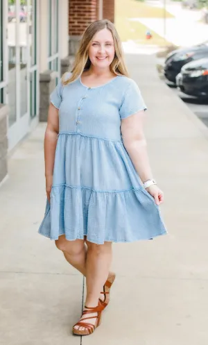 Ocean Vibes Dress in Peri Blue
