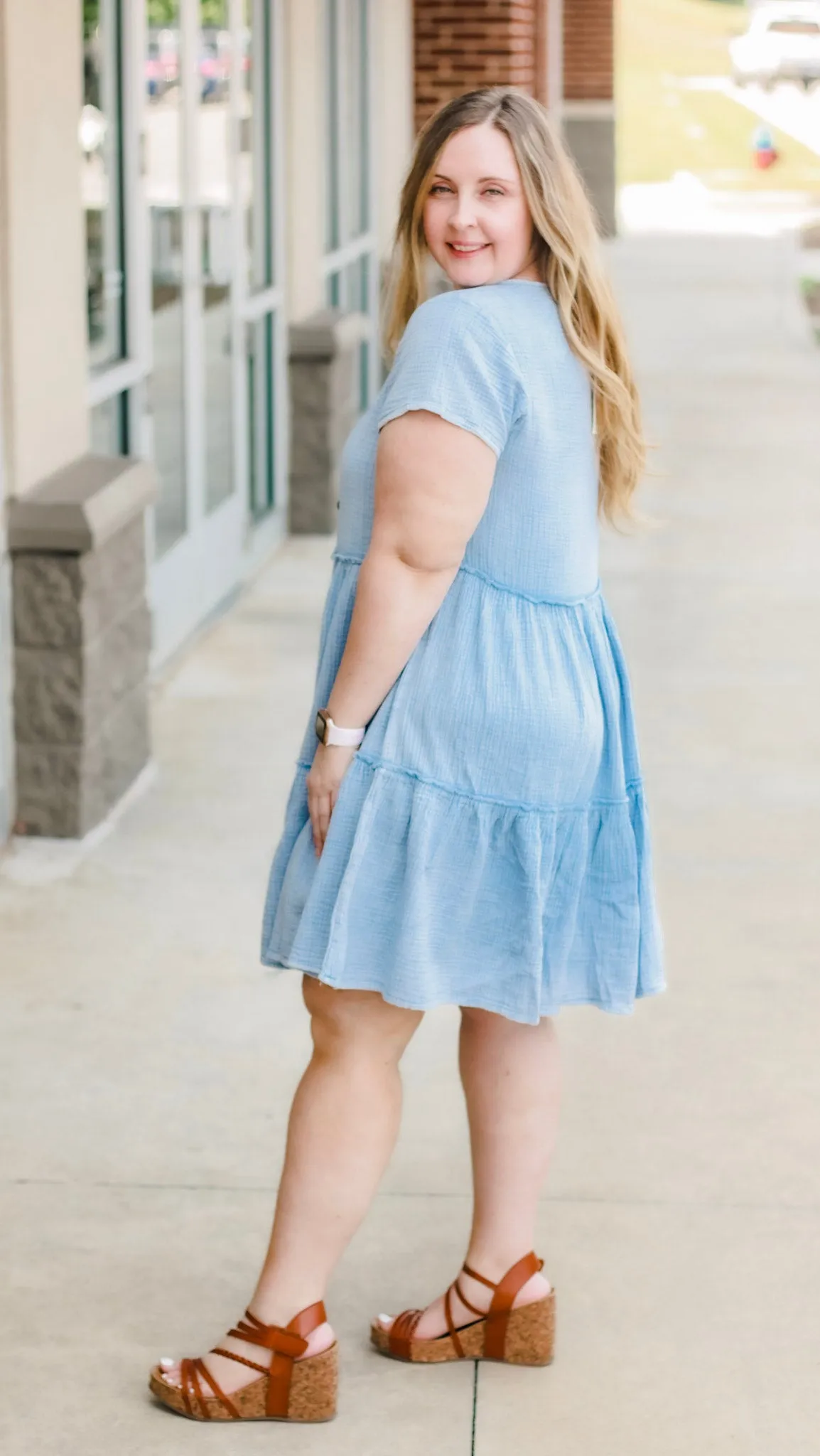 Ocean Vibes Dress in Peri Blue