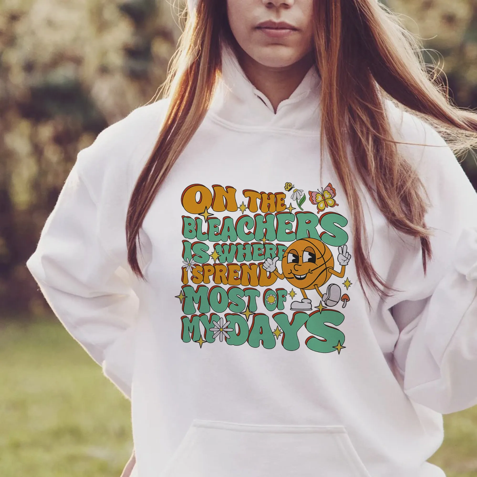 On The Bleachers Game Day Hoodie, Sport Mom Crewneck, Basketball Mom Apparel, Gift for Mom