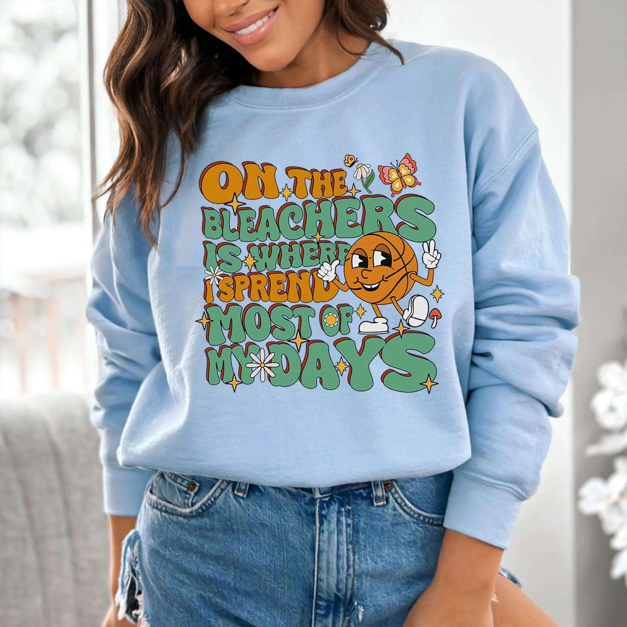 On The Bleachers Game Day Sweatshirt, Sport Mom Crewneck, Basketball Mom Apparel, Gift for Mom