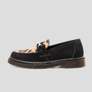 Original Loafers Suede Leopard Black