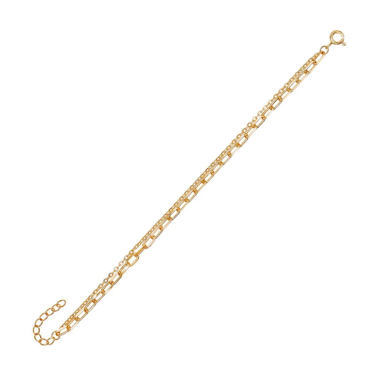 Oval Link X Chain Anklet