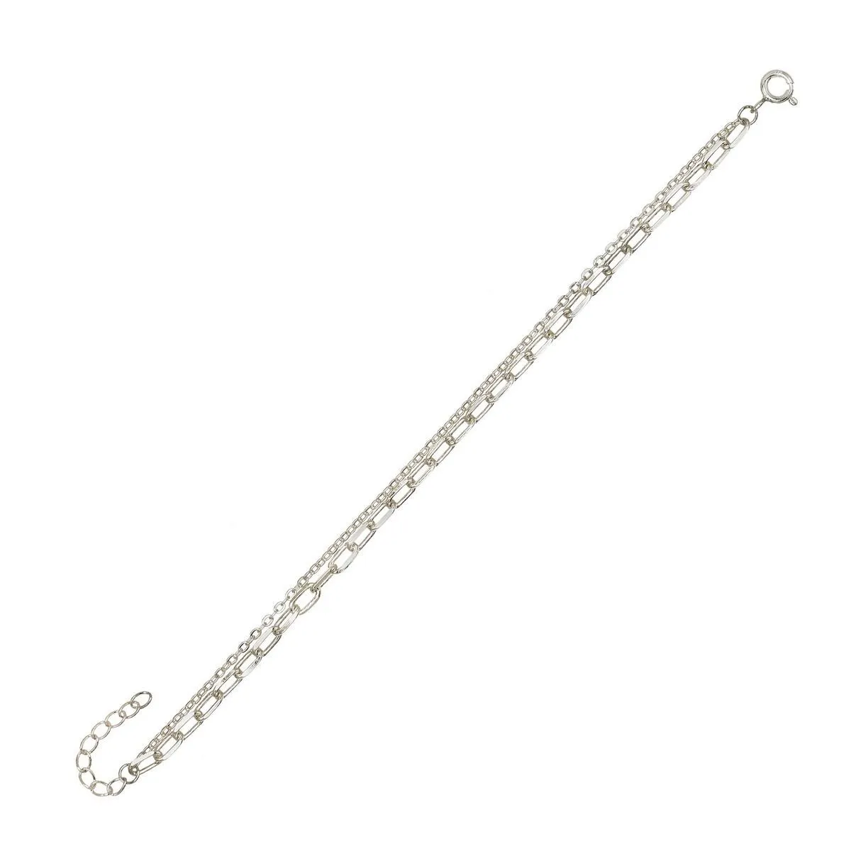 Oval Link X Chain Anklet