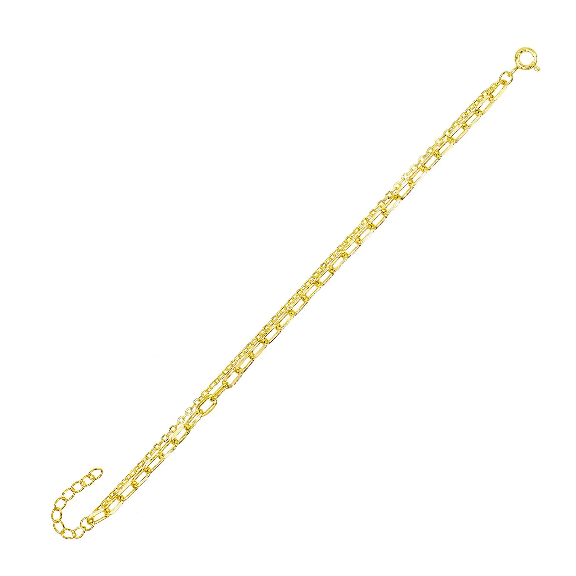 Oval Link X Chain Anklet