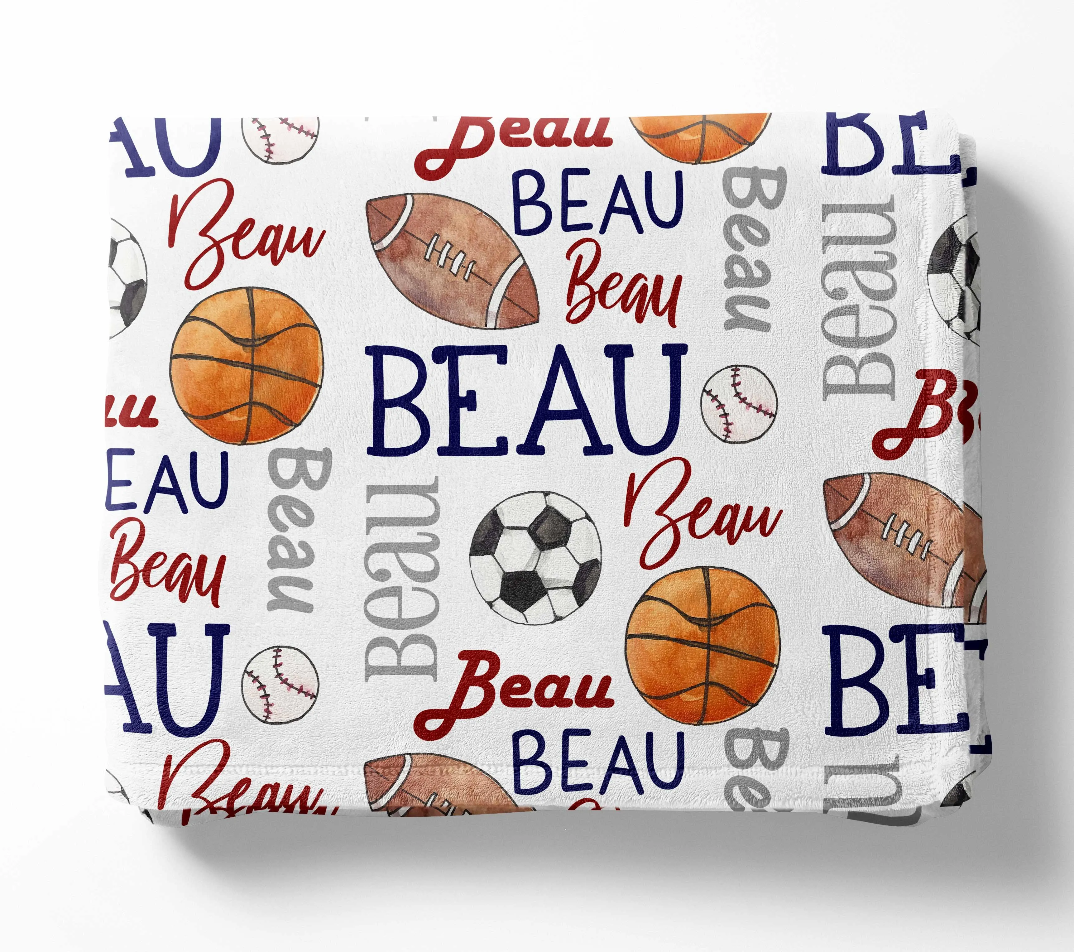 Personalized Kid/Teen Blanket - All Sports
