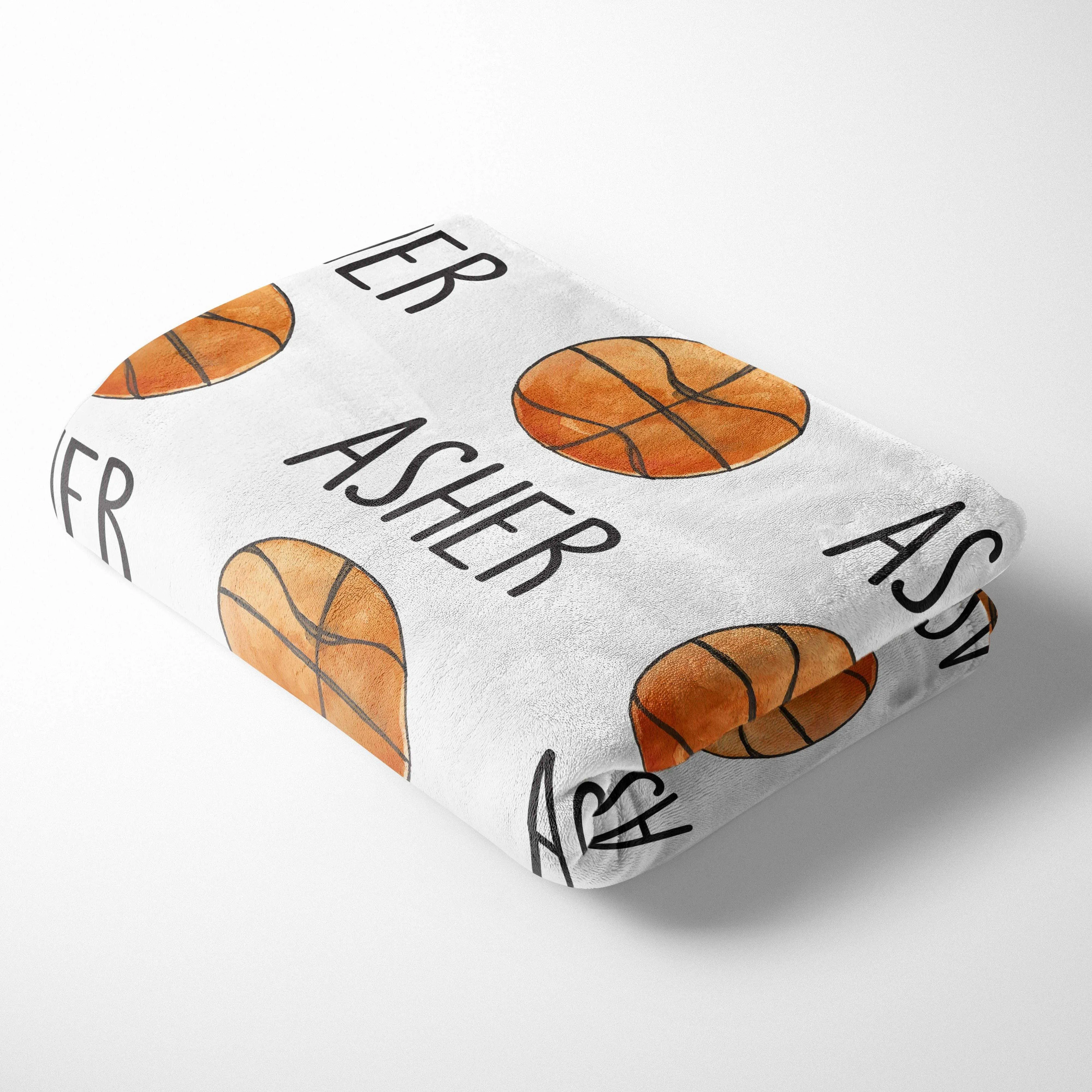 Personalized Kid/Teen Blanket - Basketball