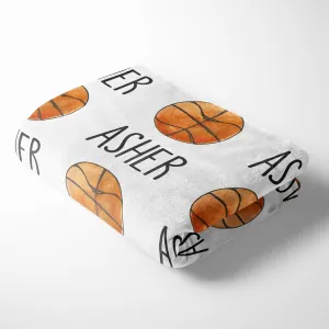 Personalized Kid/Teen Blanket - Basketball