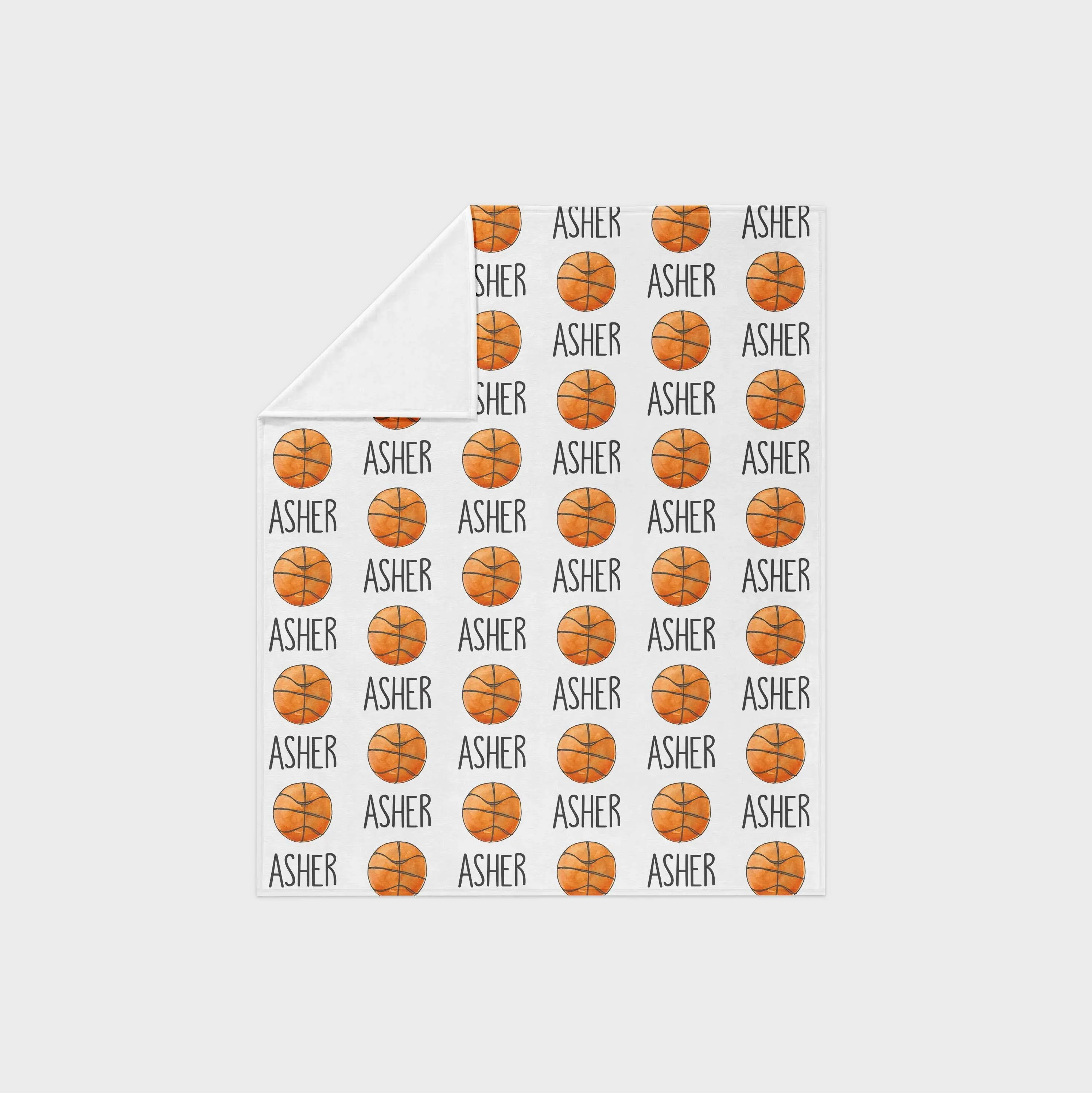 Personalized Kid/Teen Blanket - Basketball