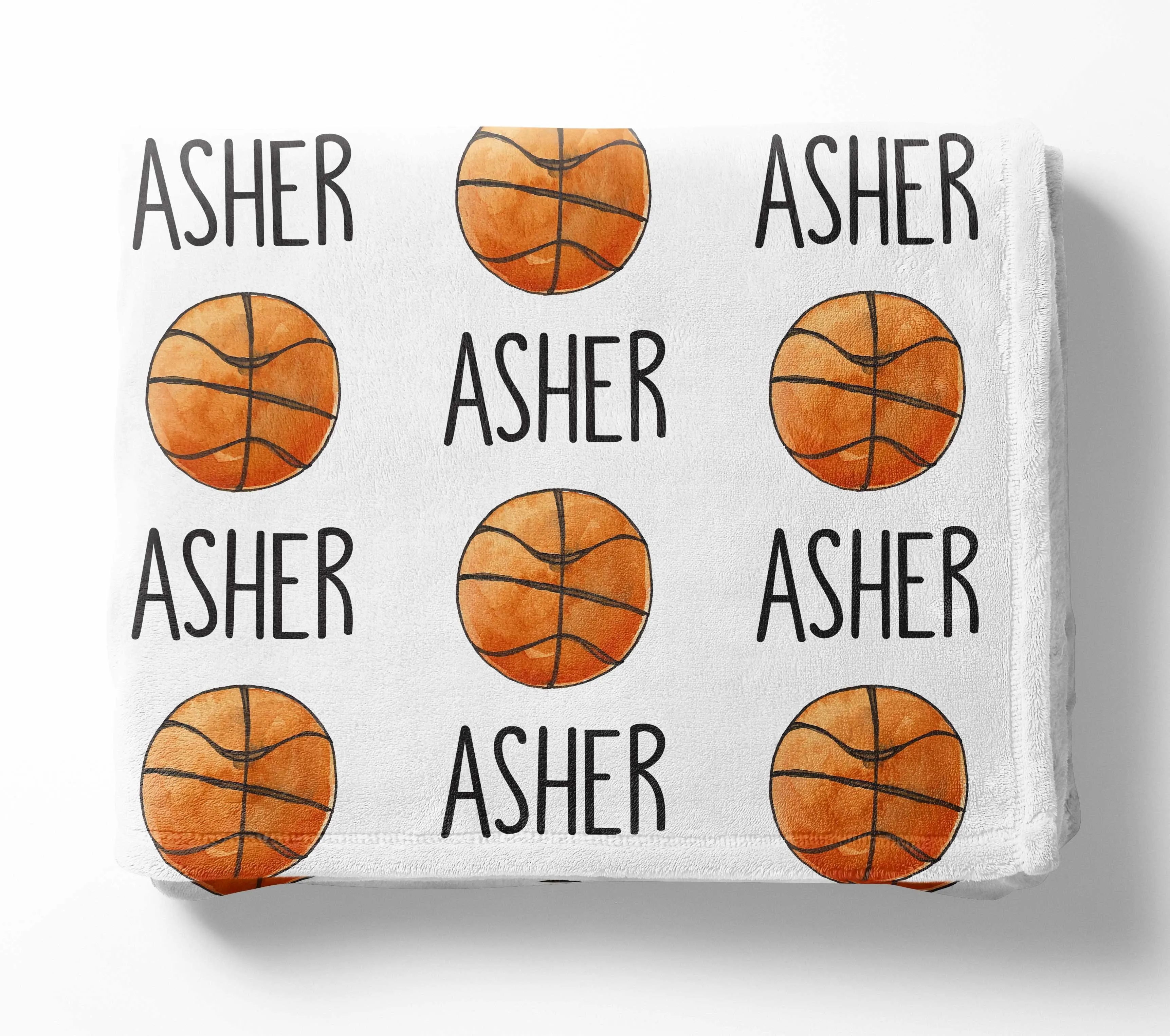 Personalized Kid/Teen Blanket - Basketball