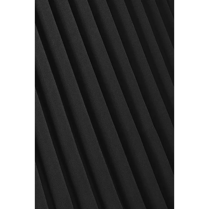 Plissé-Satin Wide-Leg Pants