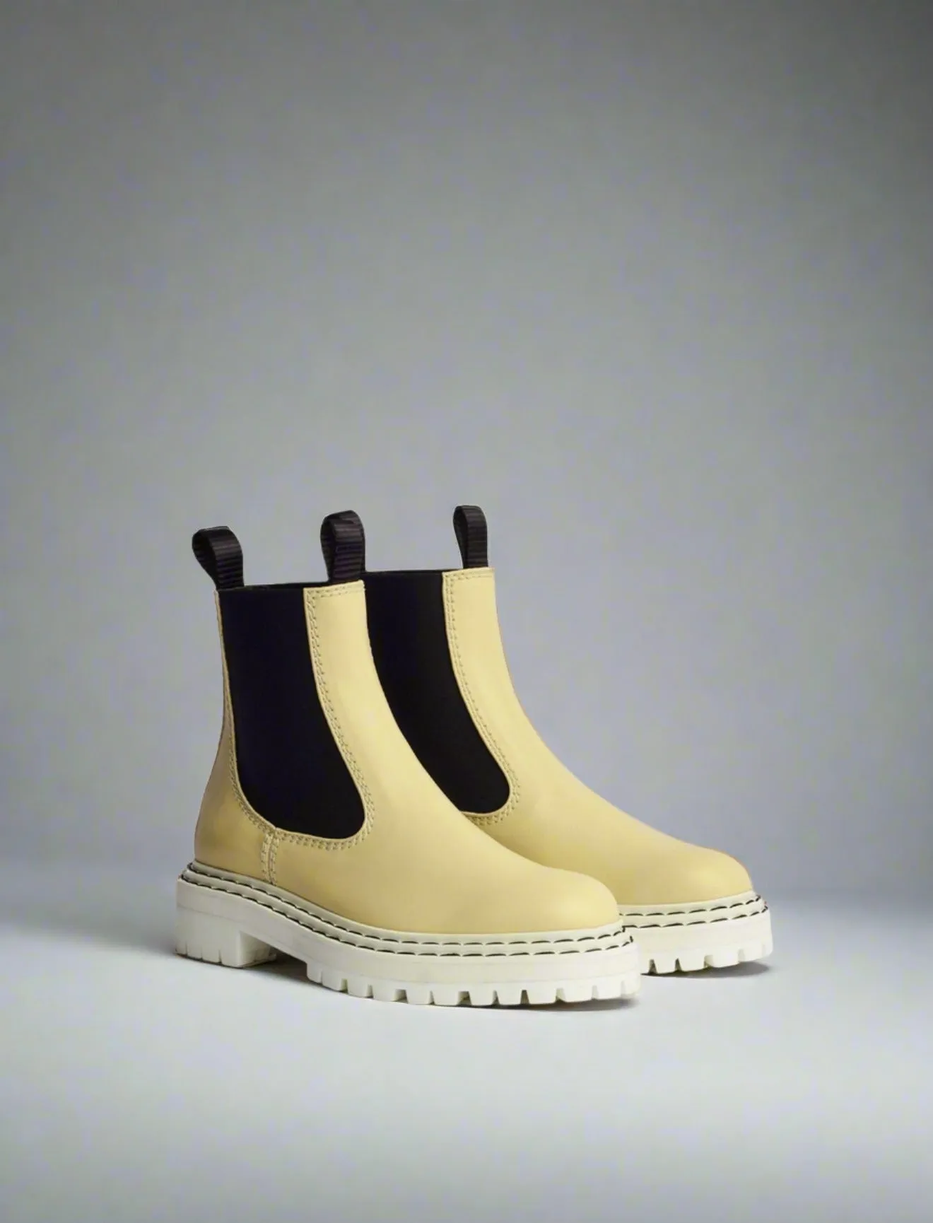 Proenza Schouler Lug Sole Chelsea Boots- butter