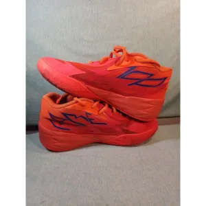 Puma MELO MB.02 Supernova Fiery Coal/Orange Basketball 385943-01 kids Sz 2.5C