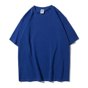 "ESSENTIAL" T-SHIRT BASIQUE UNI BLEU STREETWEAR - URB1™