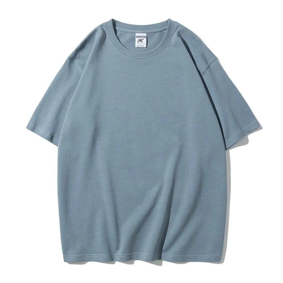 "ESSENTIAL" T-SHIRT BASIQUE UNI BLEU STREETWEAR - URB1™