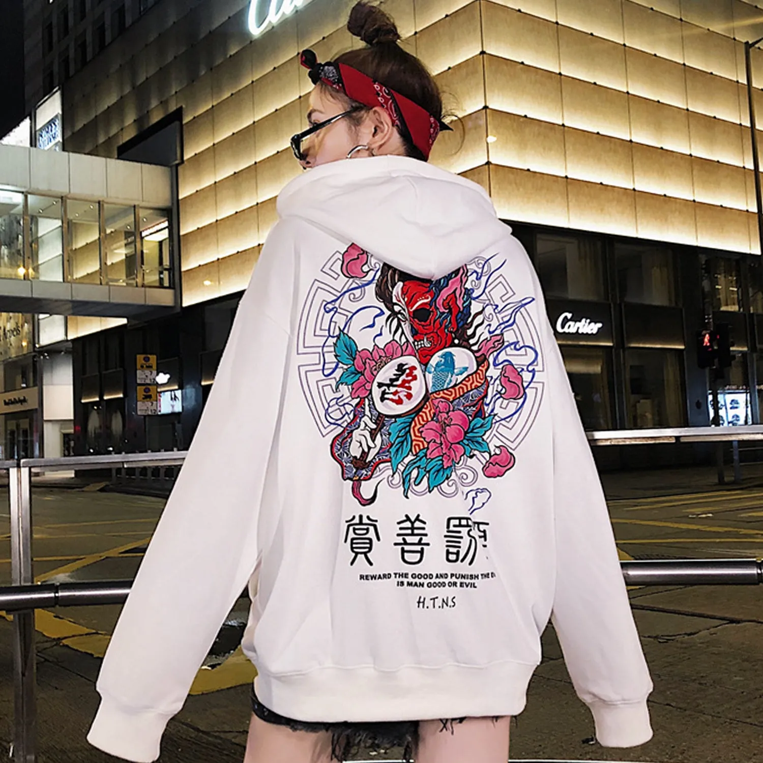 "H.T.N.S" Sweatshirt Hoodie à Capuche Noir - URB1™