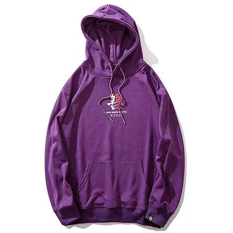 "H.T.N.S" Sweatshirt Hoodie à Capuche Noir - URB1™
