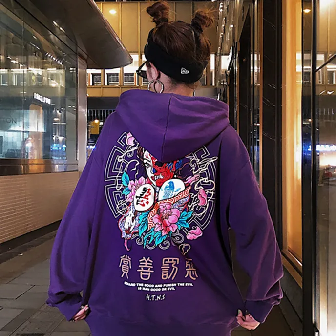 "H.T.N.S" Sweatshirt Hoodie à Capuche Noir - URB1™