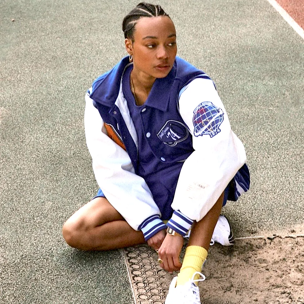 "NEUTRALS" Veste Bombers Baseball Bleu - URB1™