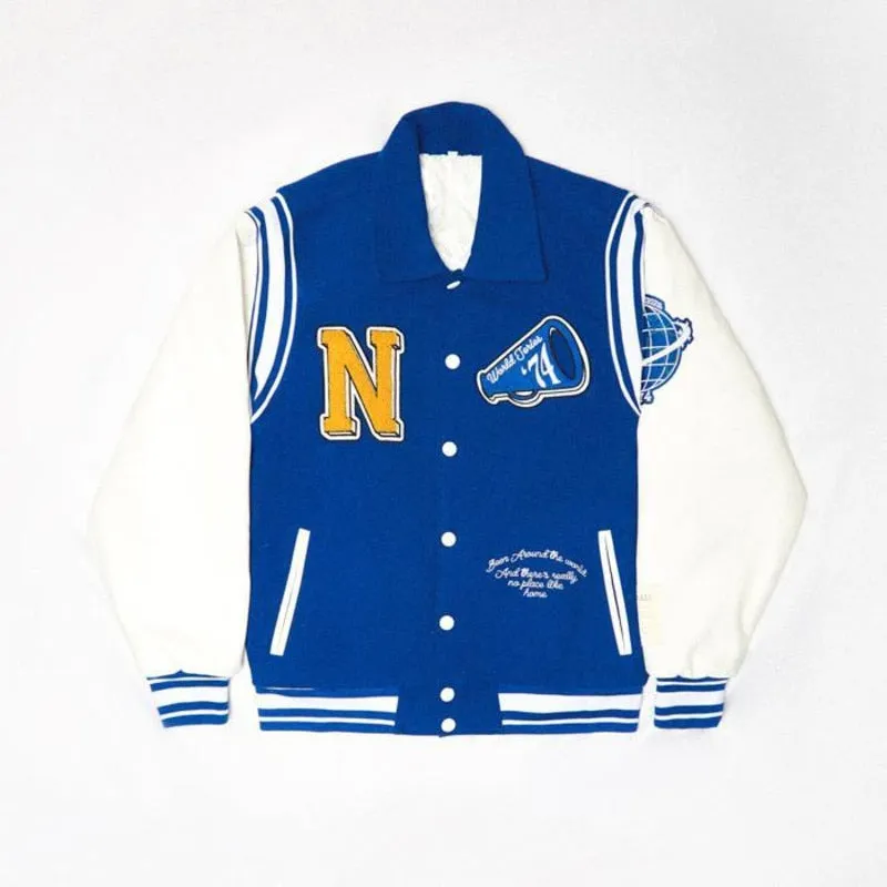 "NEUTRALS" Veste Bombers Baseball Bleu - URB1™