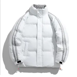 "STRP" Parka Doudoune Matelassée Blanc à Bandes - URB1™