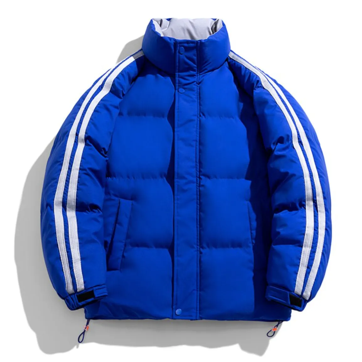"STRP" Parka Doudoune Matelassée Blanc à Bandes - URB1™