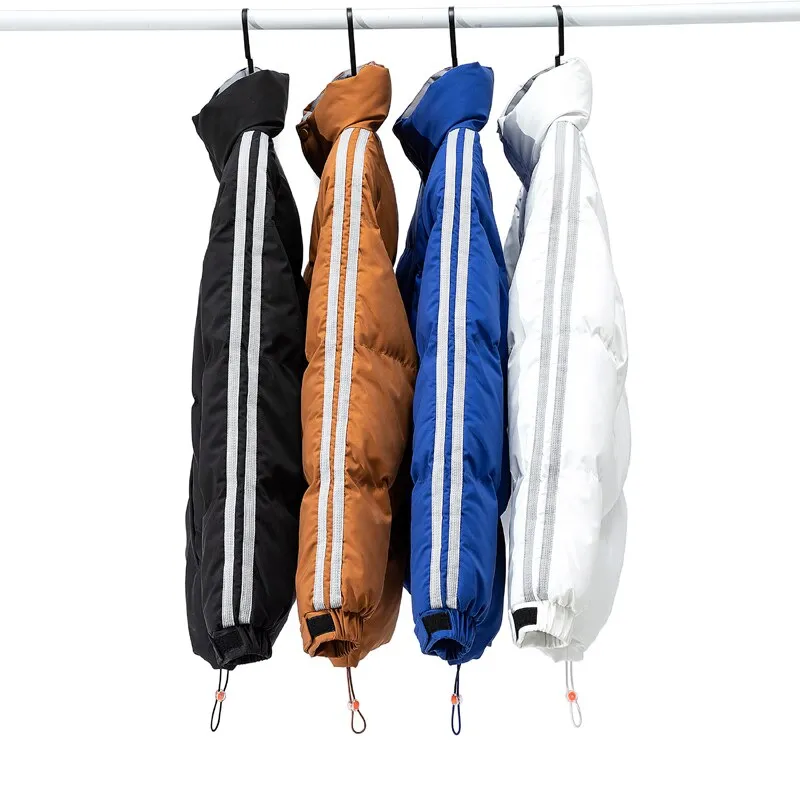 "STRP" Parka Doudoune Matelassée Blanc à Bandes - URB1™