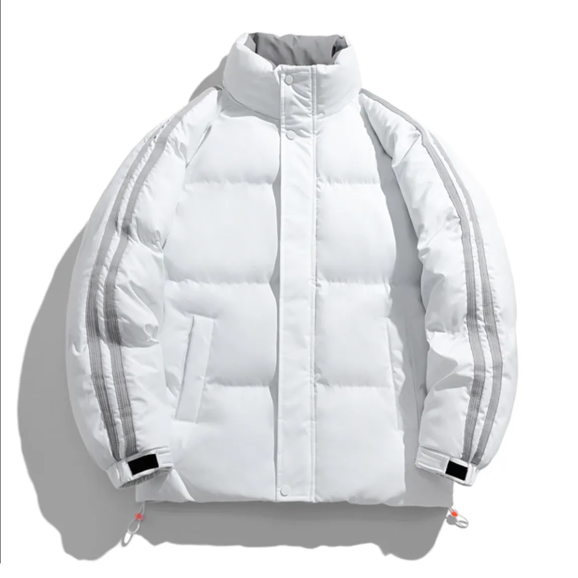 "STRP" Parka Doudoune Matelassée Blanc à Bandes - URB1™