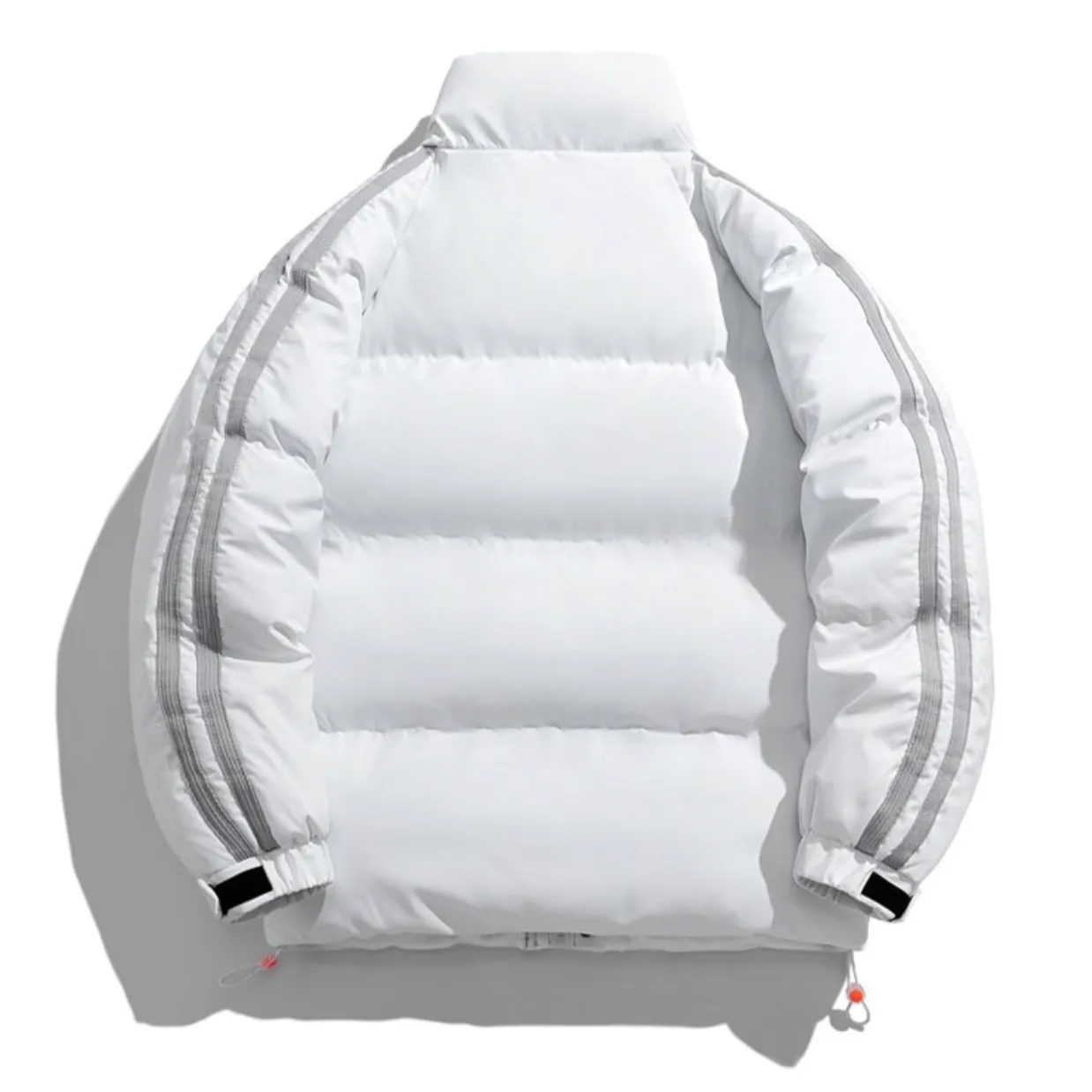 "STRP" Parka Doudoune Matelassée Blanc à Bandes - URB1™