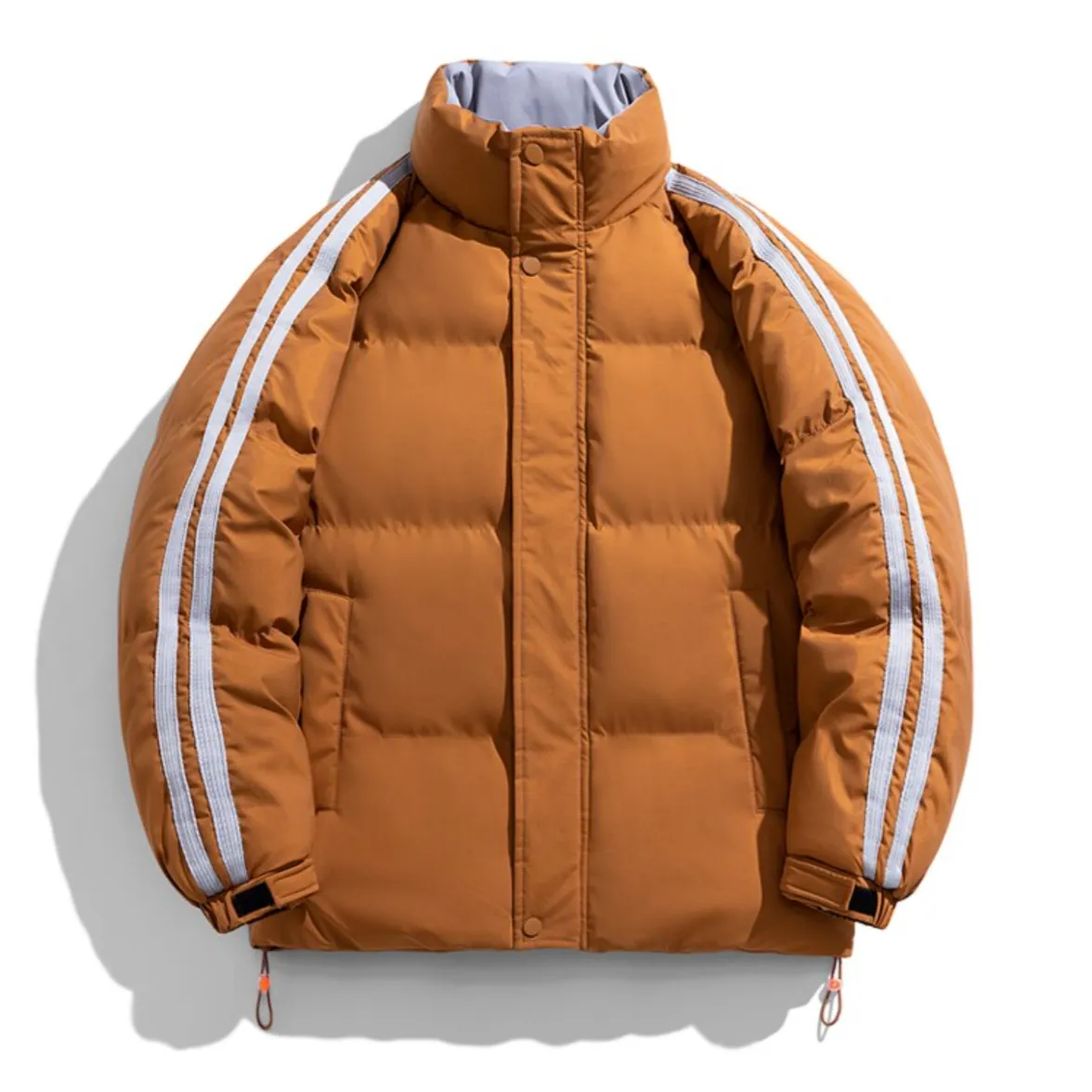 "STRP" Parka Doudoune Matelassée Blanc à Bandes - URB1™