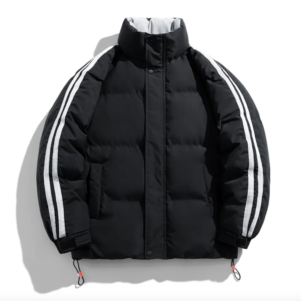 "STRP" Parka Doudoune Matelassée Blanc à Bandes - URB1™