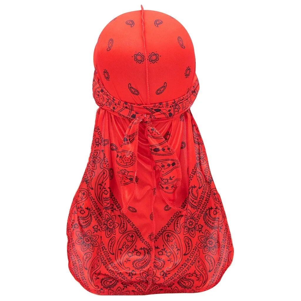 "WAVES" Durag Orange Imprimé Bandana - URB1™