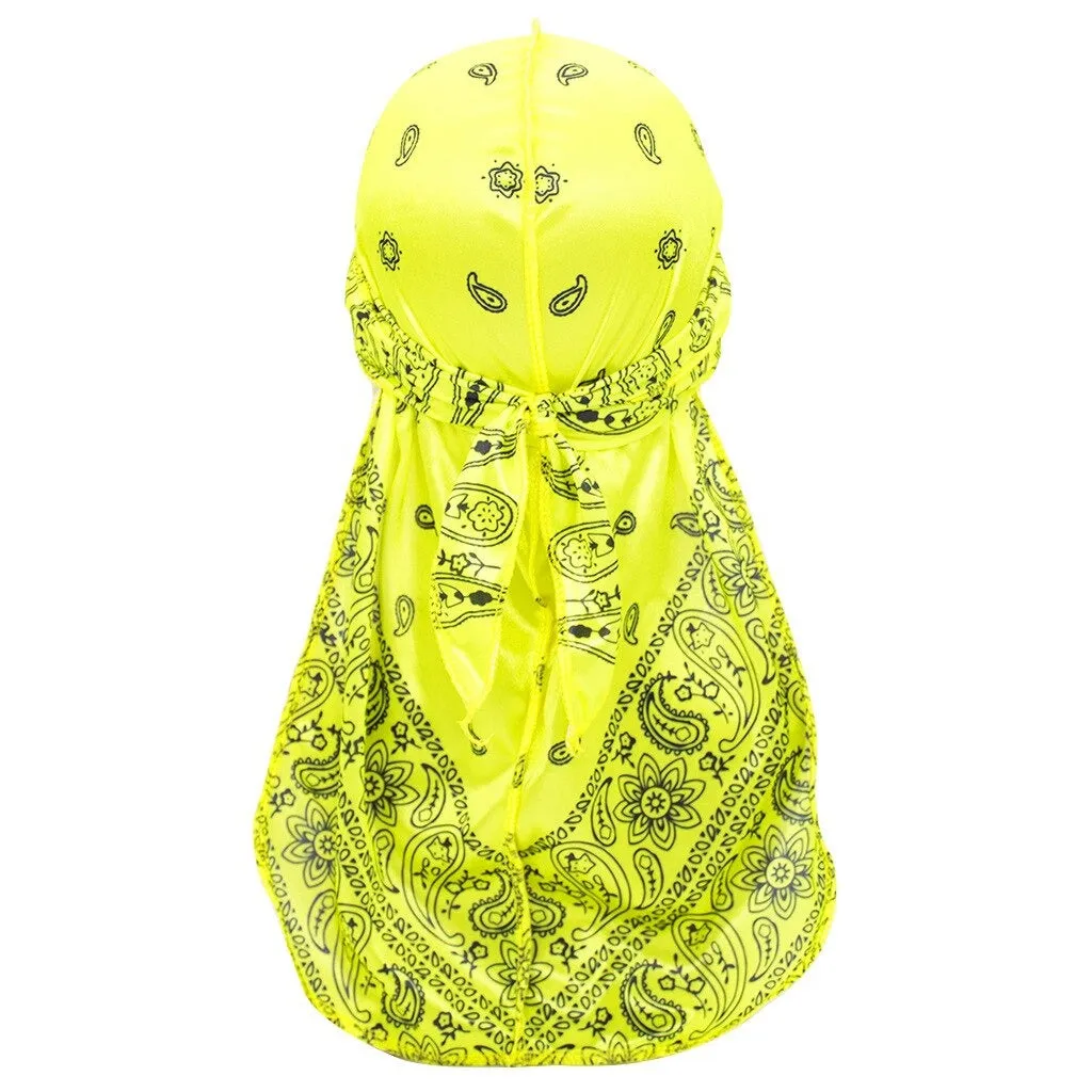 "WAVES" Durag Orange Imprimé Bandana - URB1™
