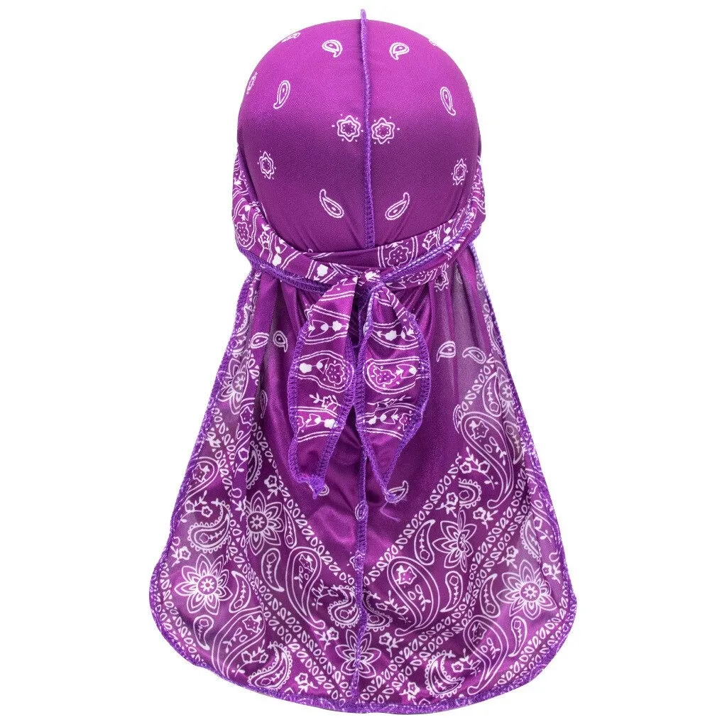 "WAVES" Durag Orange Imprimé Bandana - URB1™