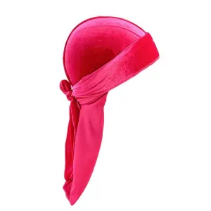 "WAVES" DURAG ROSE EN VELOUR - URB1™