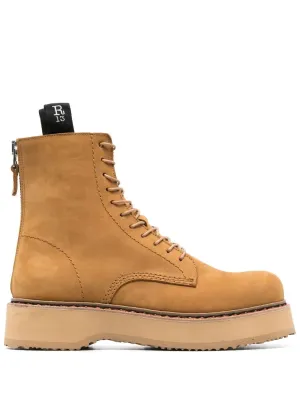 R13 suede combat boots