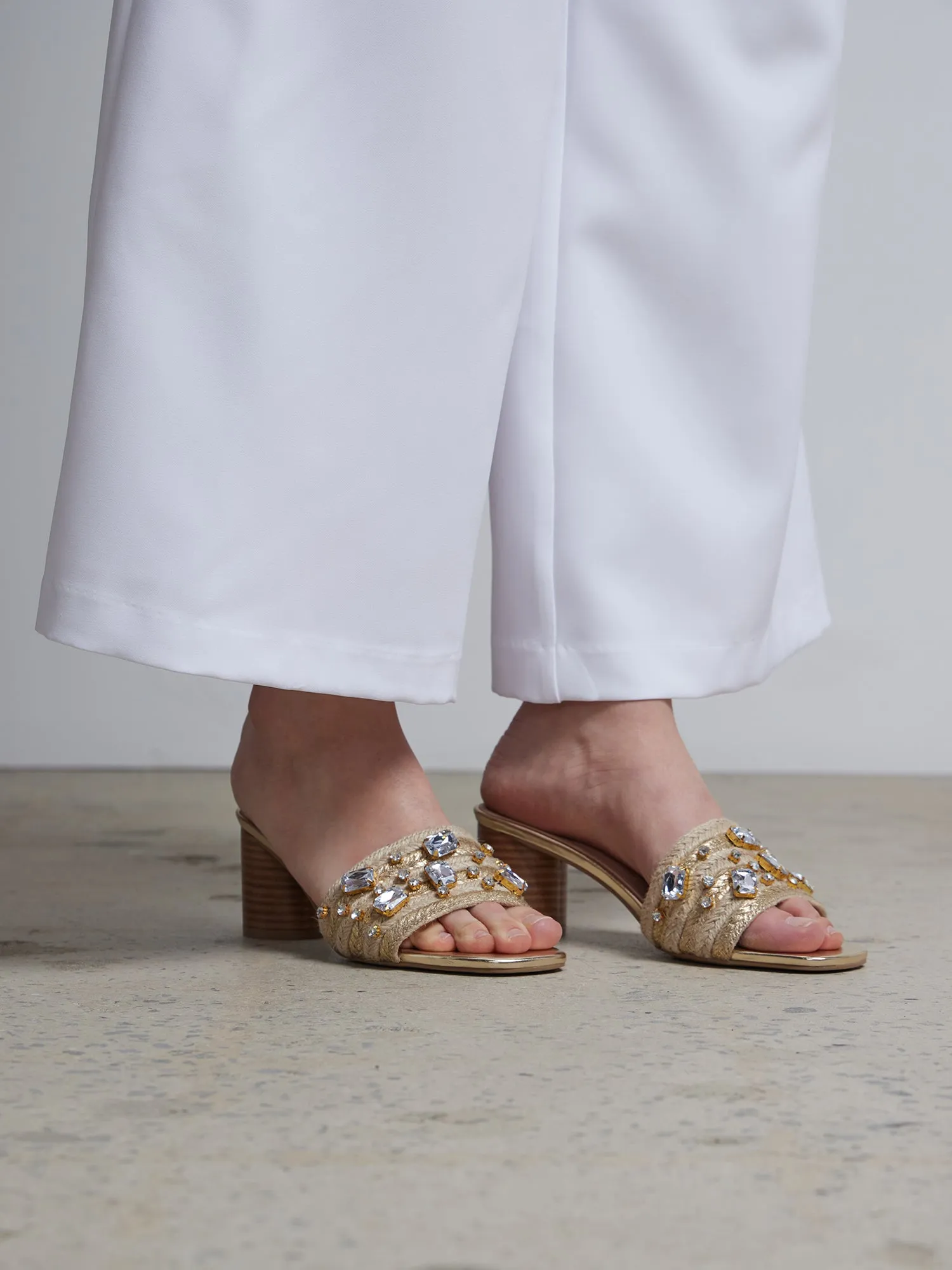 Raquelle Embellished Heeled Sandals